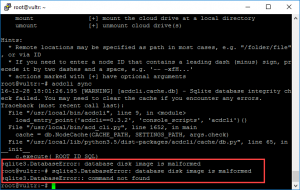 error databaseerror database disk image is malformed